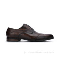 Sapatos de escritório masculinos em couro genuíno